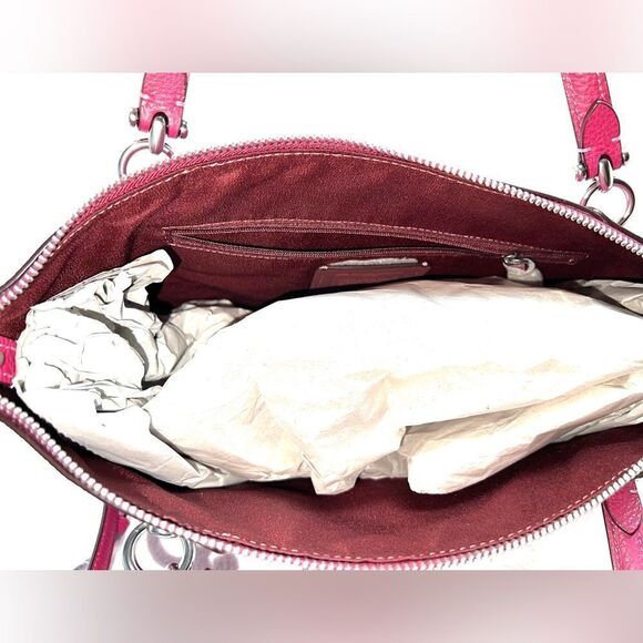 🆕🎁NWT! Coach KACEY Satchel Leather Handbag Bright Violet Msrp:$378.00 - Picture 8 of 12